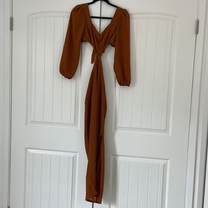 Rust gauze dress